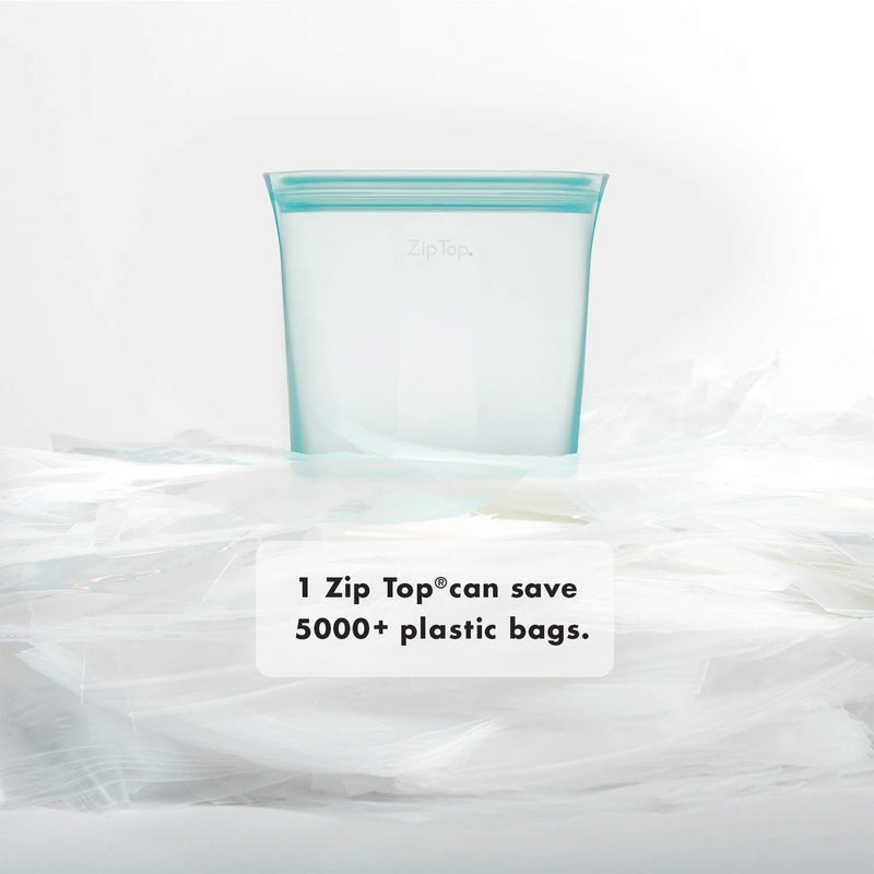 Zip Top Reusable Food Storage Bags | Sandwich Bag [Frost] | Silicone Meal Prep Container | Microwave, Dishwasher and Freezer Safe | Made in the USA - Image 5